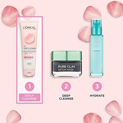 L’Oréal Paris Rare Flowers Cleansing Gel Cream, Dry and Sensitive Skin, 150 ML