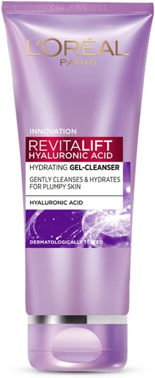 L’Oréal Paris L'Oreal Revitalift Gel Cleanser, Gentle Cleansing and Hydration, With Hyaluronic Acid, 100 ml
