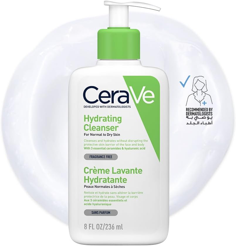 Cerave Hydrating Cleanser for Normal to Dry Skin with Hyaluronic Acid
