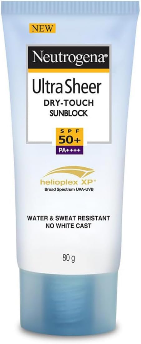 Neutrogena Ultra Sheer Dry Touch Sunblock SPF 50+ Sunscreen (White,80 g))