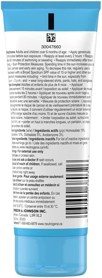 Neutrogena Hydro Boost Water Gel Lotion Sunscreen SPF 50 – 88ml | Broad Spectrum UVA/UVB Protection, Water & Sweat Resistant (80 min), Hydrating & Non-Greasy, Won’t Clog Pores