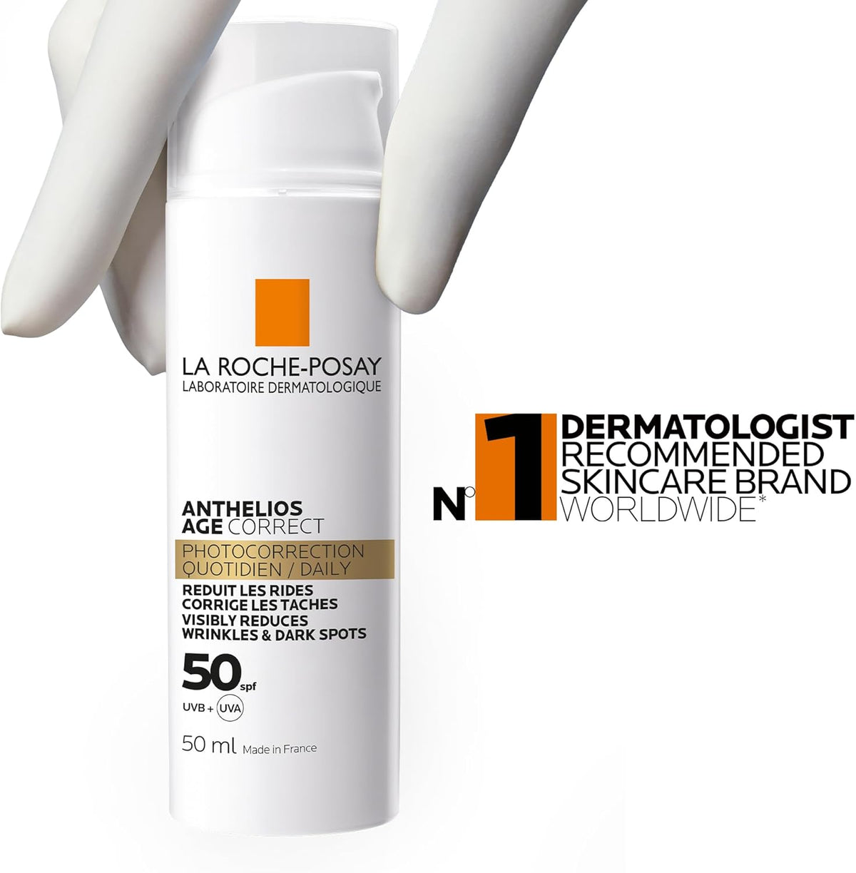 La Roche Posay Anthelios Age Correct SPF50 Anti Ageing Invisible Sunscreen with Niacinamide 50ml
