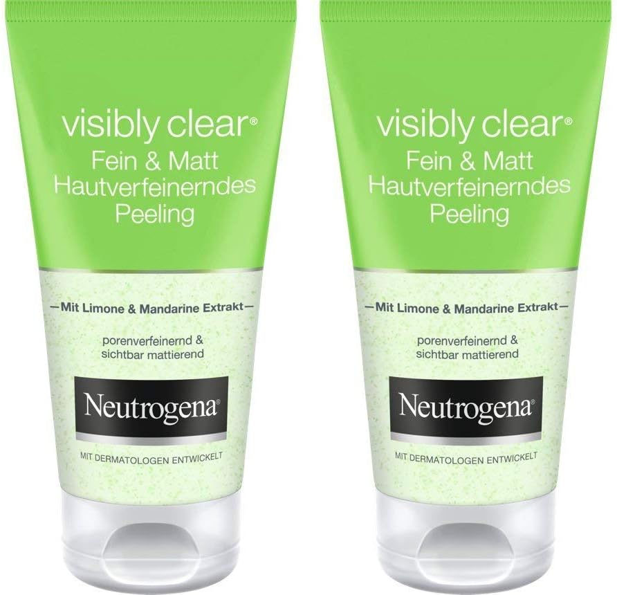 Neutrogena, Facial Wash, Visibly Clear, Pore & Shine, With natural cleanser lime & soothing aloe vera for a long lasting mattifying effect, suitable for oily skin, 200ml