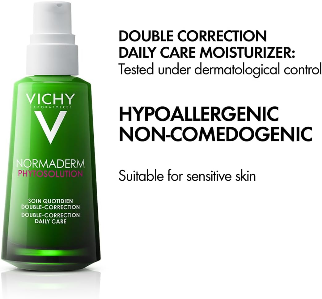 Vichy Normaderm Phytosolution Double Correction Daily Care Moisturiser for Oily & Acne Skin with Salicylic Acid 50ml