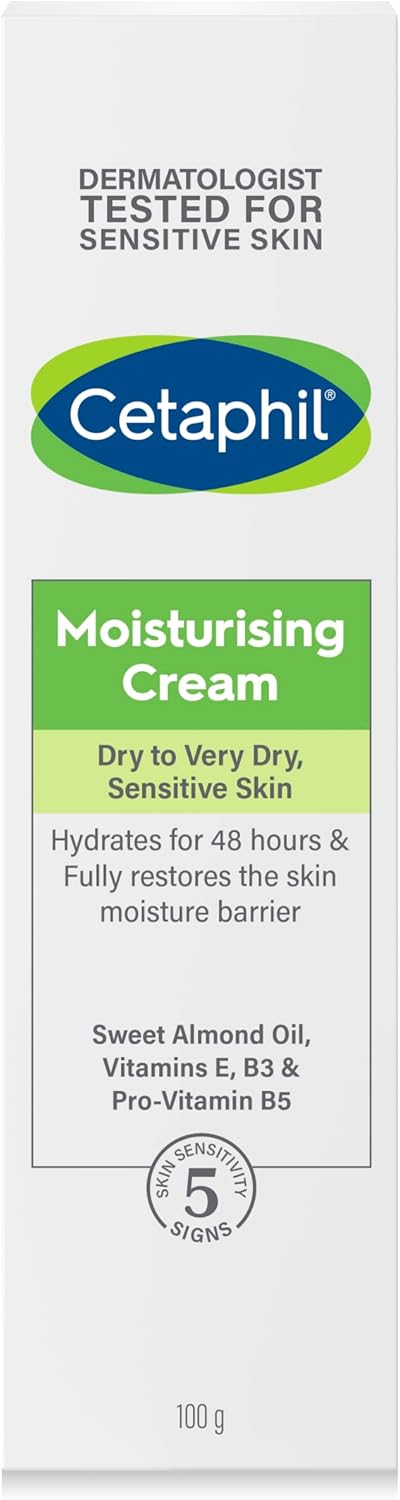 Cetaphil Moisturizing Cream, Face & Body Moisturizer for Men & Women, Dry to Very Dry and Sensitive Skin, Unscented, 453g