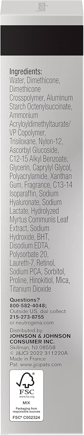 NEUtrogena Rapid Tone Repair Dark Spot Corrector Face Serum With Hyaluronic Acid, Retinol & Vitamin C, Daily Anti Wrinkle Retinol Serum & Dark Spot Corrector To Brighten & Even Tone, 1 Oz