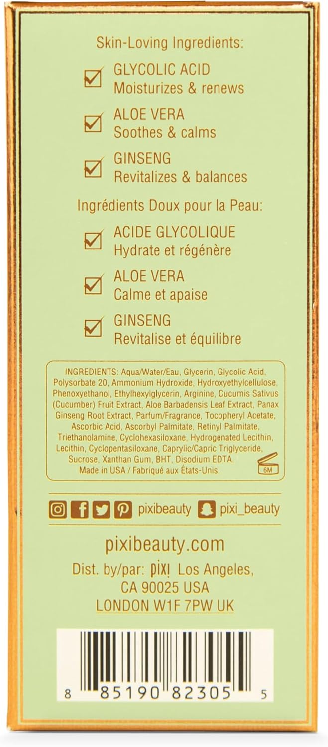 Pixi Glow Tonic With Glycolic Acid And Aloe Vera 30Ml - Hydrates And Nourishes Skin And Radiant Complexion.
