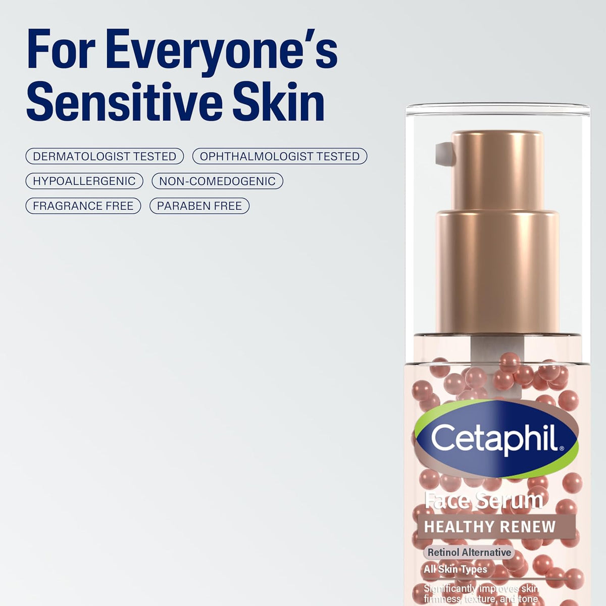 Cetaphil Anti Aging Healthy Renew 1 Oz Retinol Alternative Facial Serum With Niacinamide Peptides Sensitive Skin Care With Vitamin B Complex Fragrance Free