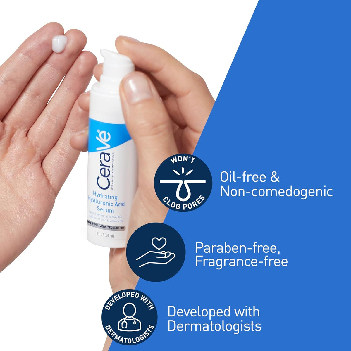 Cerave Hydrating Hyaluronic Acid Serum for Dry Skin 30ml