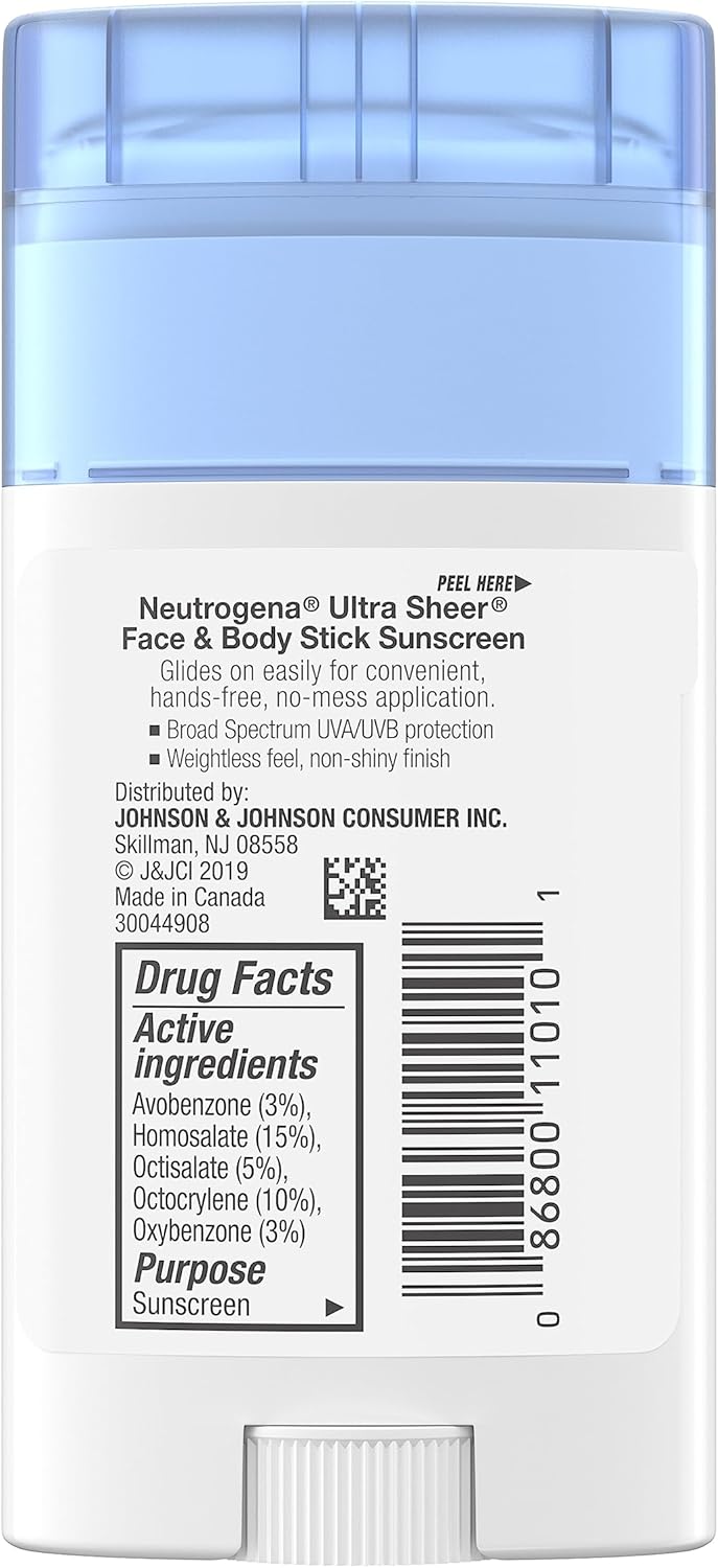 Neutrogena Ultra Sheer Dry-Touch Sunscreen Lotion, Broad Spectrum SPF 55 UVA/UVB Protection, Oxybenzone-Free, Light, Water Resistant, Non-Comedogenic & Non-Greasy, Travel Size, 3 fl. oz