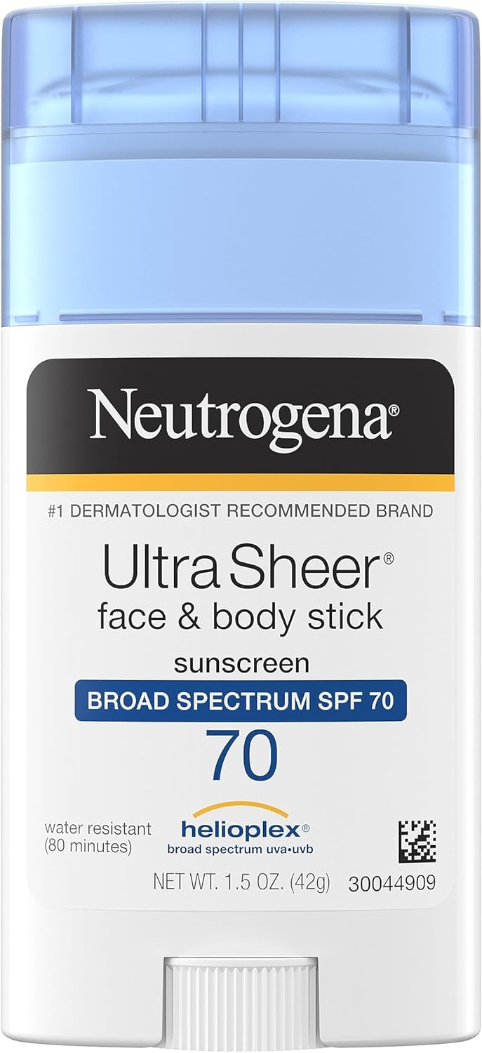 Neutrogena Ultra Sheer Dry-Touch Sunscreen Lotion, Broad Spectrum SPF 55 UVA/UVB Protection, Oxybenzone-Free, Light, Water Resistant, Non-Comedogenic & Non-Greasy, Travel Size, 3 fl. oz