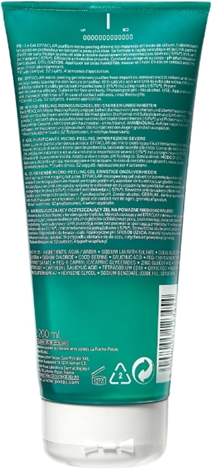 La Roche-Posay Effaclar Micropeeling Cleansing Gel with Salicylic Acid For Oily Skin