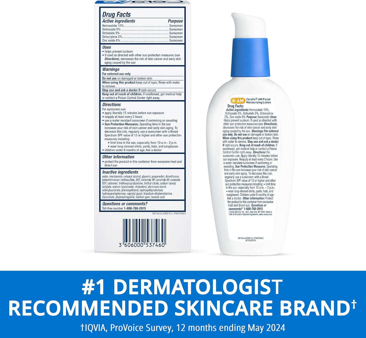 Cerave Pm Facial Moisturizing Lotion, 3 Oz., Multiplied With Derma Roller, 3 Fl Oz (Pack Of 1)