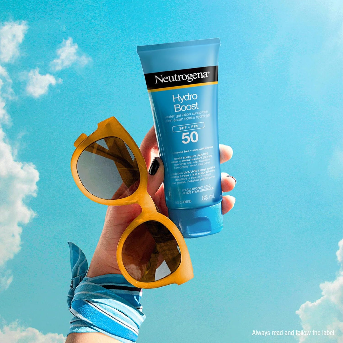 Neutrogena Hydro Boost Water Gel Lotion Sunscreen SPF 50 – 88ml | Broad Spectrum UVA/UVB Protection, Water & Sweat Resistant (80 min), Hydrating & Non-Greasy, Won’t Clog Pores
